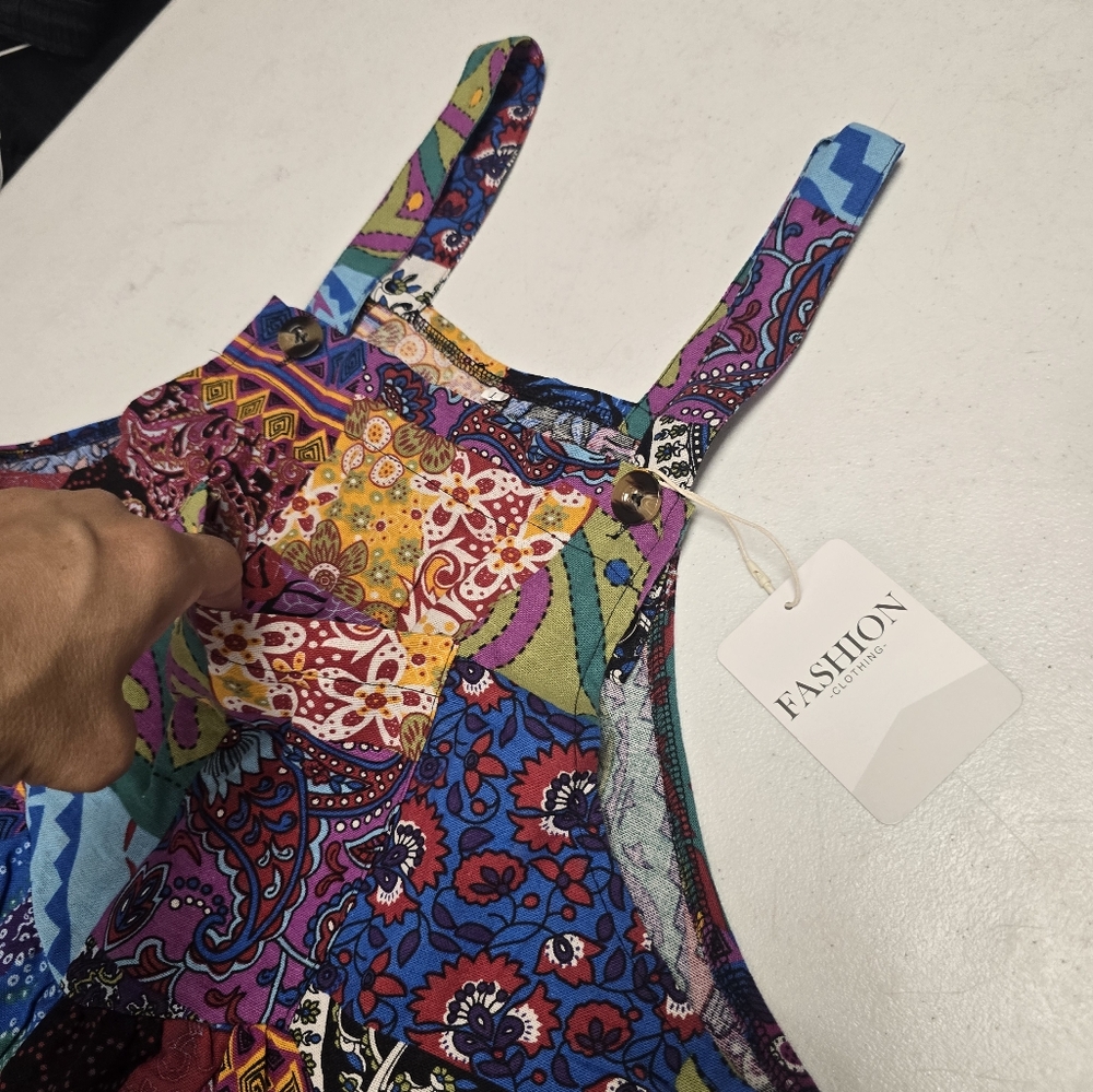 Boho Colorful Patchwork Jumpsuit - image 5